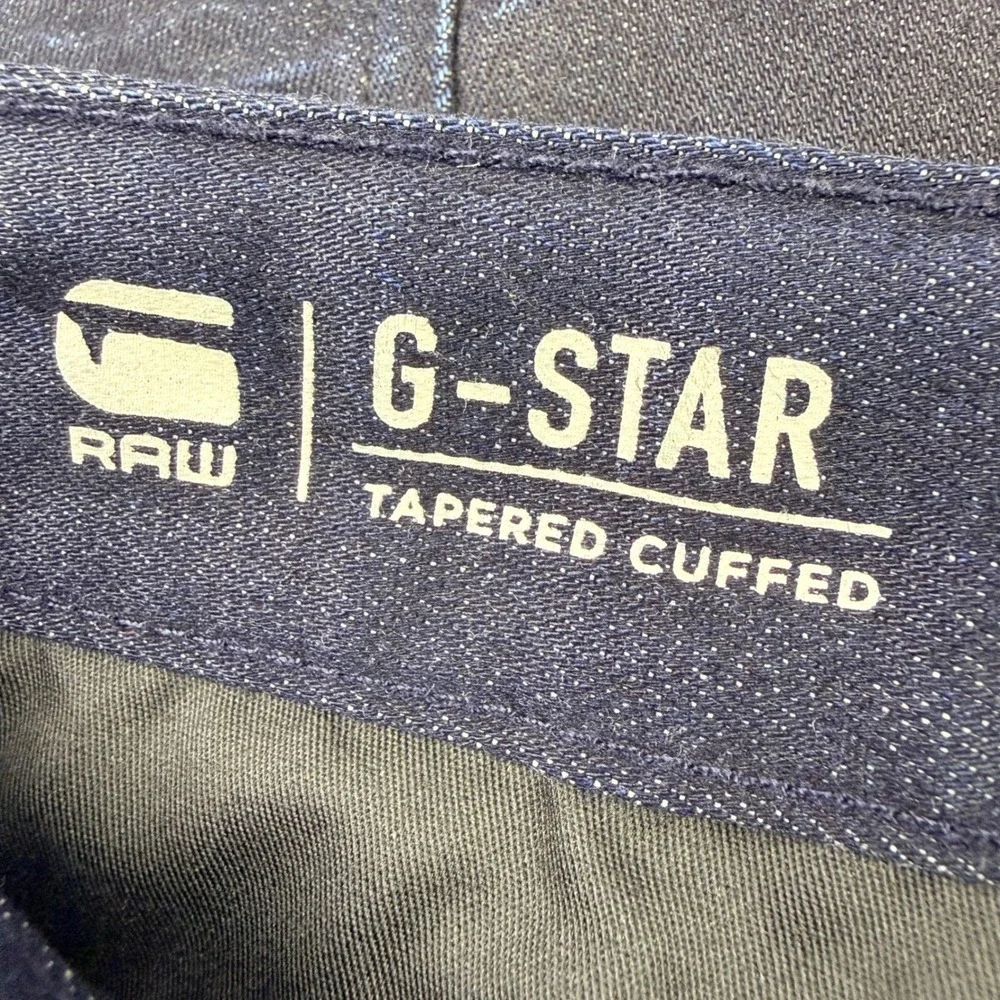 G Star Raw Men Tapered Cuffed Denim Jogger Jeans‎ Dark Wash Size 40x32